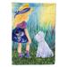 Caroline s Treasures SS8351-FLAG-PARENT Little Girl with Westie Flag multicolor