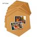 1PC Cork Bulletin Boards Multi-shaped Decorative Wooden Message Board Hexagonal Square Round Self Adhesive Bulletin Boards for Pictures Display Pinning Reminders Office Classroom Bedroom Decoration