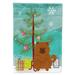 Merry Christmas Tree Chow Chow Red Flag Canvas House Size