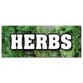 48 x120 HERBS BANNER SIGN fresh organic basil leaves chive chervil dill oregano