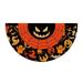 Fridja 1.5 x 3 Feet Halloween Pleated Fan Flag Thanksgiving Bunting Flag Halloween Yard Hanging Bunting Flag with Metal Grommet for Holiday Half Fan Banner Hanging