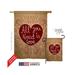Breeze Decor 01052 Valentines All You Need Is Love Burlap 2-Sided Vertical Impression House Flag - 28 x 40 in.