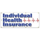 36 x96 INDIVIDUAL HEALTH INSURANCE BANNER SIGN coverage low cost self employed