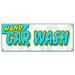 SignMission B-Hand Car Wash Hand Car Wash Banner Sign - Detail Wax Car Wash Clean Auto Service