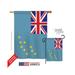 Breeze Decor 08339 Tuvalu 2-Sided Vertical Impression House Flag - 28 x 40 in.