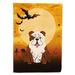 Carolines Treasures BB4387CHF Halloween English Bulldog Brindle White Flag Canvas House Size Large multicolor