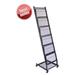 Six Pocket Mobile Literature Display Rack (Small) 6 Wired Shelves Display Storage for Magazines/Literature/Brochures (Trade Show Show Room Show Case)