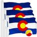 G128 3 Pack: Colorado CO State Flag | 4x6 Ft | ToughWeave Series Embroidered 300D Polyester | Embroidered Design Indoor/Outdoor Brass Grommets
