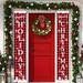 Christmas Decor Porch Sign Merry Christmas Banner Happy Holidays & Merry Xmas Red Black Buffalo Check Plaid Banners Decorations Outdoor Indoor Xmas Decor for Home Wall Door Hanging