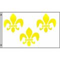 Fleur De Lis 3 White Historical Flag 3x5 Polyester