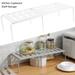HOTBEST Expandable Stackable Kitchen Cabinet Shelf Organizer Storage Space Saving Cupboard Plate Dish Counter & Pantry Organizer