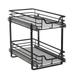 Household Essentials Glidez Slide Out Cabinet Organizer 11.5â€� Wide Durable Matte Black Steel Frame Dual Baskets and Smooth Glides Heavy-Duty and Space-Optimizing Simple Assembly and Installation