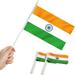 Anley India Mini Flag 12 Pack - Hand Held Small Miniature Indian Flags 5x8 Inch