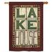 Breeze Decor BD-OU-H-109057-IP-BO-D-US18-SB 28 x 40 in. Lake House Nature Outdoor Impressions Decorative Vertical Double Sided Flag