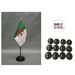 Box of 12 Algerian 4 x6 Miniature Desk & Table Flags Includes 12 Flag Stands & 12 American Made Small Mini Algeria Flags