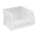 Quantum Storage Systems Clear ULTRA Plastic Bin Stacking Or Hanging 16-1/2 W X 18 D X 11 H Polypropylene Made In USA 3/Pk