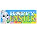 Happy Easter 13 oz Banner 13 oz Vinyl Banner With Metal Grommets