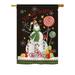 Breeze Decor BD-XM-H-114204-IP-BO-DS02-US Sweet Snowmen Winter - Seasonal Christmas Impressions Decorative Vertical House Flag - 28 x 40 in.