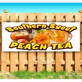 Southern Sweet Peach Tea 13 oz Vinyl Banner With Metal Grommets