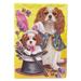 Carolines Treasures PPP3065CHF Cavalier Spaniel Easter Magic Flag Canvas House Size Large multicolor