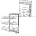 Dcenta 3-Tier Pull Out Kitchen Wire Baskets Sliding Storage Rack Shelves Organizer for Kitchen Cabinet Cupboard Pantry Bathroom Cabinet 8.5 x 13.8 x 22 Inches (L x W x H)