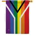 Americana Home & Garden Gay of South Africa Support Pride 28 x 40 in. Double-Sided Decorative Horizontal House Flags for Decoration Banner Garden Yard Gift