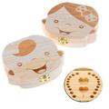 Baby Teeth Wooden Storage Box - Fun Milk Teeth Storage Box Organizer For Kids - Baby Boy Tooth Box Baby Girl Tooth Box