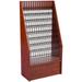 Literature Racks 24â€�w x 47â€�h x 12â€�d Red Mahogany Melamine Floor Standing Brochure Stands for 4â€�w x 9â€�h and 8-1/2â€�w x 11â€�h Promotions â€“ Leaflet Holders Offer Up to 45 Pockets (BDI45RM)