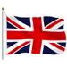 G128 - United Kingdom UK Flag British Union Jack Flag Great Britain Flag British National Flag 3x5ft Printed Quality Polyester with Brass Grommets Double Stitched