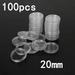 JINGT 100Pcs Coin Capsules 20mm Protect Gasket Clear Round Display Cases