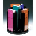 Countertop Literature Stand with Rotating Design for 4x9 Brochures 6 Tiered Pockets - Black Acrylic with Clear Front Panels (TT6)
