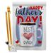 Breeze Decor BD-FD-HS-115135-IP-BO-D-US18-BD 28 x 40 in. Happy Best Dad Day Summer Fathers Impressions Decorative Vertical Double Sided House Flag Set with Pole Bracket & Hardware