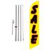 Sale Advertising Feather Banner Swooper Flag Sign with Flag Pole Kit and Ground Stake Yellow Black red