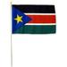 12x18 12 x18 South Sudan Country Stick Flag 30 Wooden Staff