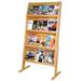 Wooden Mallet LD49-24FSLO 4 x 6 in. Slope 24 Pocket Standing Literature Display - Light Oak