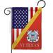 Americana Home & Garden G142605-BO 13 x 18.5 in. Home of Coast Guard Garden Flag with Armed Forces Double-Sided Decorative Vertical Flags House Decoration Banner Yard Gift