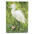 Carolines Treasures PRS4002CHF Snowy Egret Under Plum Tree Flag Canvas House Size Large multicolor