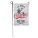 LADDKE Varsity California Los Angeles Graphics Tropic Palms American Retro Script Garden Flag Decorative Flag House Banner 28x40 inch