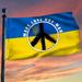 Flagwix Make Love Not War. Peace Sign Ukraine Grommet Flag THN3779GFv1 - 5x8 ft. No Flag Pole Rings
