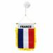 France French MINI BANNER FLAG CAR & HOME WINDOW MIRROR HANGING 2 SIDED