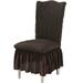 Dengmore Bubble plaid Stretch Dining Chair Covers Slipcovers Thick With Chair Cover Skirt Coffee