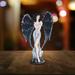 ICE ARMOR 12.5 H Gothic Dark Angel Fairy with Feather Wings Statue Fantasy Decoration Figurine