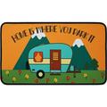 Camping Rv Trailer Decorative Welcome Door Mat Rv Gifts for Campers Indoor Outdoor Non-Slip Camping Rug Home Entryway Farmhouse Decor Front Funny Doormat for Outside Porch Entrance 30 x 17