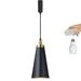 Kiven H Track Pendant Lightning with Remote Control Adjustable Cord Length Dimmable H Track Lighting Pendant Lights with Iron Shade Single Light