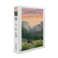 Yosemite National Park Wildlife and Spring Flowers (1000 Piece Puzzle Size 19x27 Challenging Jigsaw Puzzle for Adults and Family Made in USA)