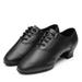 Shoes Boys Modern Dance Shoes Prom Ballroom Latin Dance Shoes Solid Color Lace Up Leather Shoes