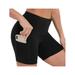 Women s High Waist Biker Shorts Workout Yoga Running Gym Compression Spandex Shorts Side Pockets