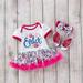Cathalem Dress 16 Toddler Girl Easter Dress Bunny Floral Easter Girls Clothes Outfit Cute Baby Girl Outfits Hot Pink 0-3 Months