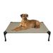 Veehoo Cooling Elevated Dog Bed Portable Raised Pet Cot with Washable Mesh Large Beige Coffee