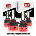 9005 H10 9145 LED Bulbs High Low Single Beam Conversion Kit Cool White Total 4 9005 Bulbs